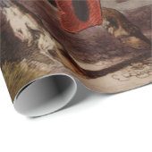 追跡されているアラビアの馬のブラックフットのインディアン ラッピングペーパー (ロールコーナー)