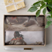 追跡されているアラビアの馬のブラックフットのインディアン 薄葉紙 (ギフト)