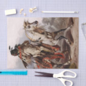 追跡されているアラビアの馬のブラックフットのインディアン 薄葉紙 (クラフト)