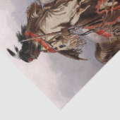 追跡されているアラビアの馬のブラックフットのインディアン 薄葉紙 (詳細)