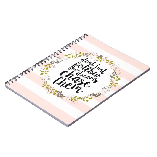 追跡して下さいあなたの夢を… 庭の花のリース ノートブック (左側)