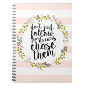 追跡して下さいあなたの夢を… 庭の花のリース ノートブック (正面)