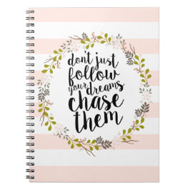 追跡して下さいあなたの夢を… 庭の花のリース ノートブック