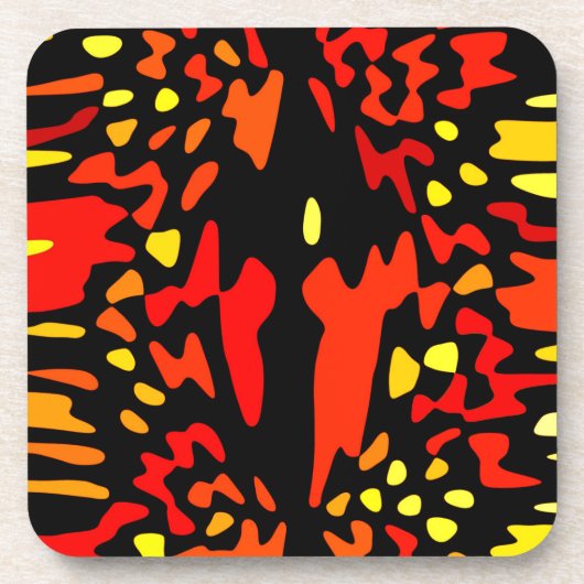 追跡者熱いパターンプラスチック飲料用コースター コースター (正面)