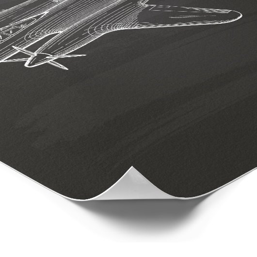 追跡飛行機1942特許技術シャルボード ポスター (角)