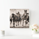 追跡I スクエア壁時計 (ホーム)