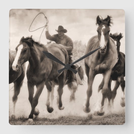 追跡I スクエア壁時計 (正面)