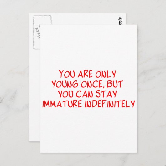 退おもしろい職ことわざ ポストカード (正面/裏面)