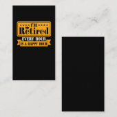 退おもしろい職引用文2021年男性女退職した性 名刺 (正面/裏面)