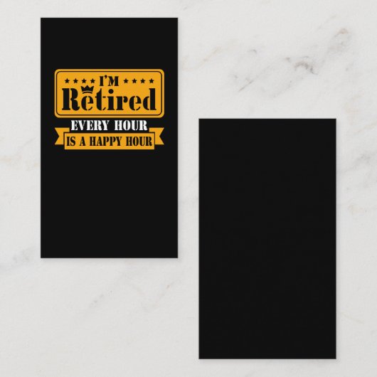 退おもしろい職引用文2021年男性女退職した性 名刺 (正面/裏面)