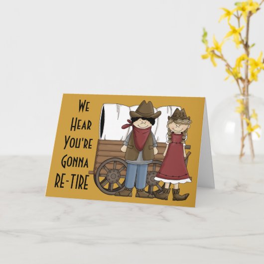 退おもしろい職者の考え – 西洋のユーモア カード (黄色い花)