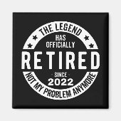 退おもしろい職退職した、退職した消防士、re マグネット (正面)