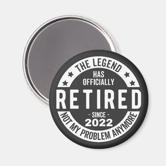 退おもしろい職退職した、退職した消防士、re マグネット (正面/裏面)