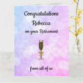 退かわいらしパーソナライズされた職 カード (黄色い花)