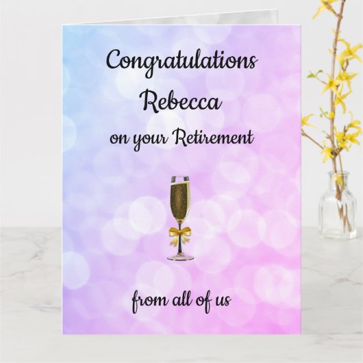 退かわいらしパーソナライズされた職 カード (黄色い花)