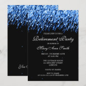 退エレガント職パーティー青星 招待状 (正面/裏面)