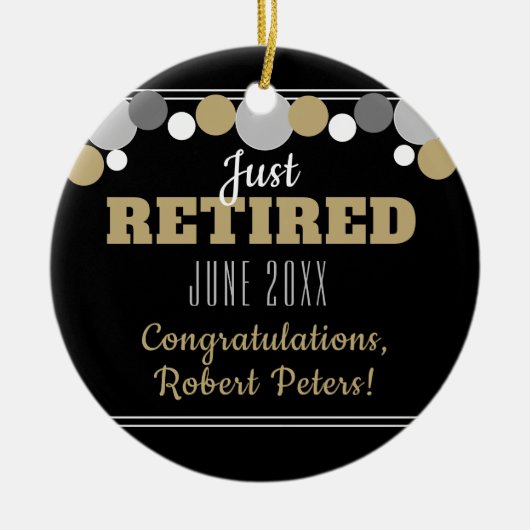 退カスタム職オーナメント セラミックオーナメント (正面)