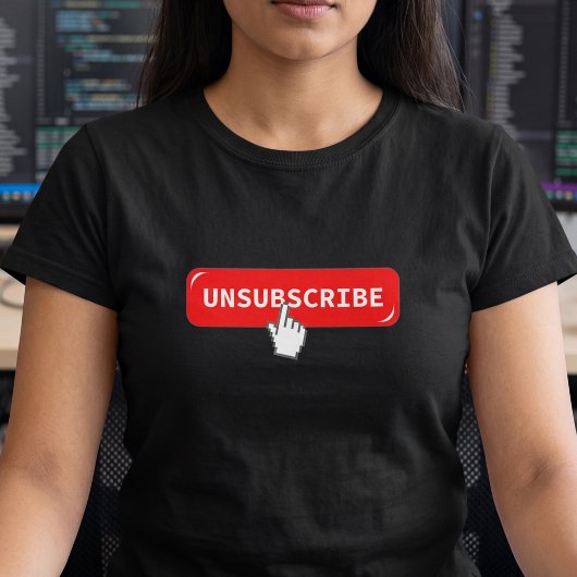退会ボタン 面白いギークTシャツ Tシャツ