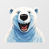 退出したシロクマ ウィンドウサイン (シート)