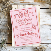 退婚シンプル ピンクのユーモアあふれるウェディング 招待状