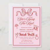 退婚シンプル ピンクのユーモアあふれるウェディング 招待状 (正面)