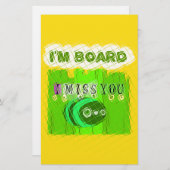 退屈お洒落だが考え君の 便箋 (正面/裏面)