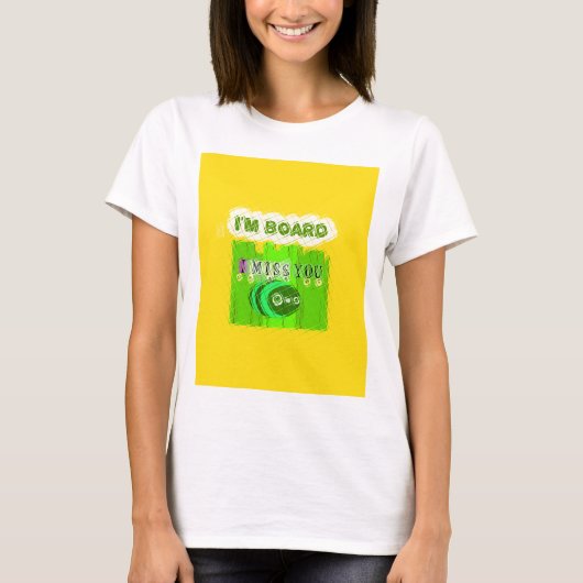 退屈お洒落だが考え君の Tシャツ (正面)