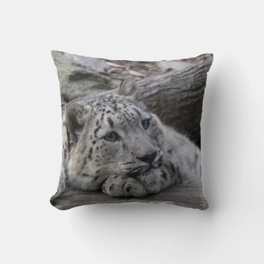 退屈させたユキヒョウカブス クッション (正面)