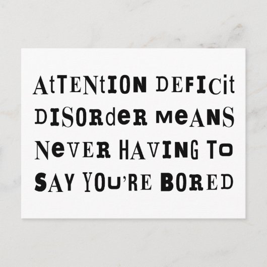 退屈しないADD ポストカード (正面)