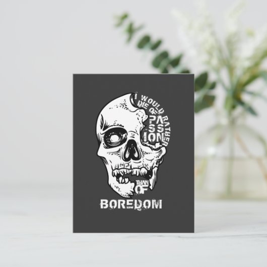 退屈するくらいなら情で死んだほうがましだ ポストカード (スタンド正面)