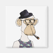 退屈そうな猿 マグネット (正面)