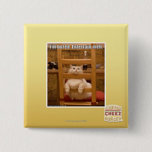 退屈だ。 缶バッジ (正面)