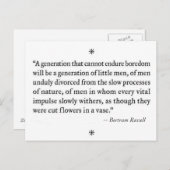 退屈と「小人」 ポストカード (正面/裏面)