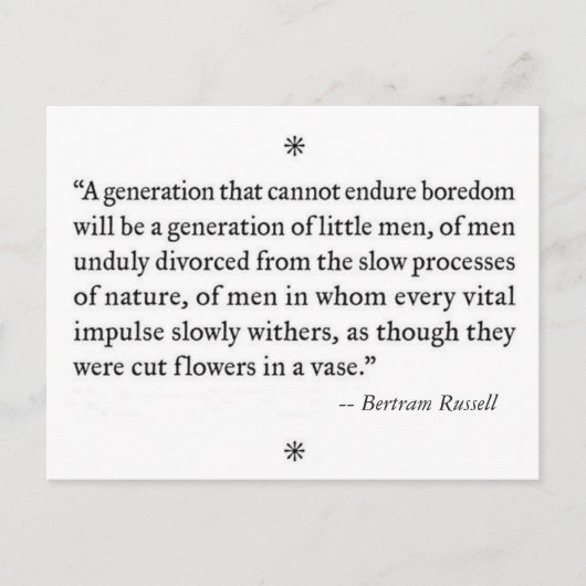 退屈と「小人」 ポストカード (正面)