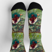 退屈なアヒルの写真コラージュ、クルーソックス ソックス (上部)