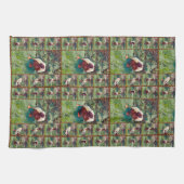 退屈なアヒルの写真コラージュ、ディッシュタオル キッチンタオル (横)