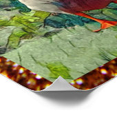 退屈なアヒルの写真コラージュ、ポスター ポスター (角)