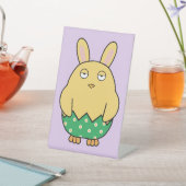 退屈なウサギのひよこ02 台座サイン (インサイチュ)