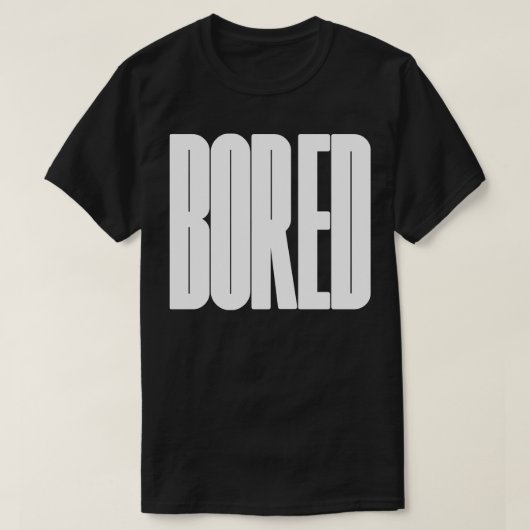 退屈なタイポグラフィデザイン Tシャツ (デザイン正面)