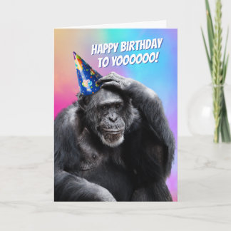 退屈なチンプハットパーティーおもしろい誕生日カード カード