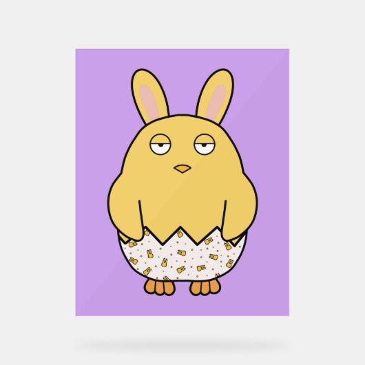 退屈なバニーシック アクリルサイン (正面)