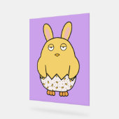 退屈なバニーシック アクリルサイン (傾斜)