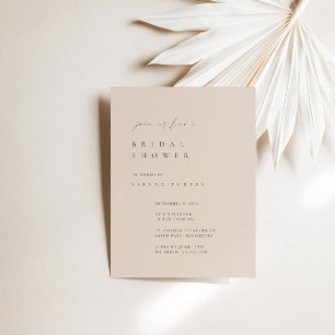 退屈なピンクのミニマリストのブライダルシャワーの招待 招待状