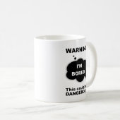 退屈なブラック コーヒーマグカップ (正面右)