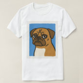 退屈なプグ Tシャツ (デザイン正面)
