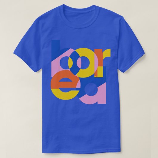 退屈なミニマルタイポグラフィ Tシャツ (デザイン正面)