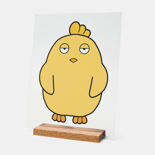 退屈な女 アクリルサイン (傾斜)