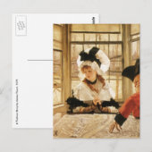 『退屈な物語』(1872) ジェームズ・ティソーによる、ヴィンテージ ファインアート ポストカード (正面/裏面)