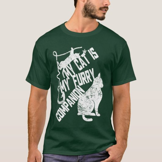 退屈な猫おもしろい一家 Tシャツ (正面)