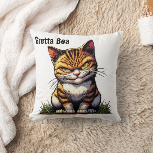 退屈な猫 クッション (ブランケット)